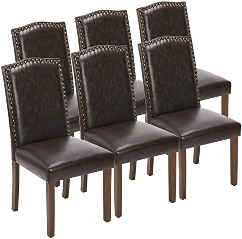 OLIXIS Dining Chairs Set Of 4, Living Room Chairs, Dining Room Chairs, Upholstered Fabric Dining Chairs, Parsons Chairs With Nailhead Trim And Wood Legs, Modern Armless Kitchen Side Chair, Dark Brown 11 OLIXIS Dining Chairs Set Of 4, Living Room Chairs, Dining Room Chairs, Upholstered Fabric Dining Chairs, Parsons Chairs With Nailhead Trim And Wood Legs, Modern Armless Kitchen Side Chair, Dark Brown - Image 9