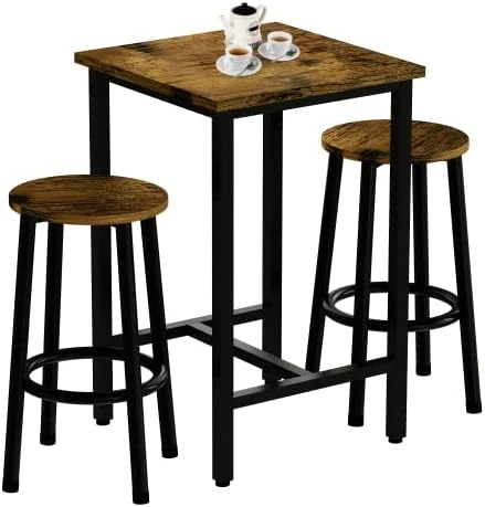 AWQM 3 Piece Dining Table Set, Small Kitchen Table And 2 Stools, Kitchen Breakfast Dining Table Set, Breakfast Table Of 35.43 X 23.62 X 29.92 Inches, Stools Of 13.8 X 13.8 X 17.8 Inches, Beige 14 AWQM 3 Piece Dining Table Set, Small Kitchen Table And 2 Stools, Kitchen Breakfast Dining Table Set, Breakfast Table Of 35.43 X 23.62 X 29.92 Inches, Stools Of 13.8 X 13.8 X 17.8 Inches, Beige - Image 12