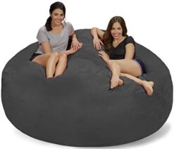 Chill Sack Bean Bags Large Bean Bag, 7-Feet, Charcoal Micro Suede -Home Table Chair Store 41FVe4ytD0L. AC