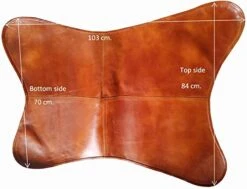 TUZECH Living Room Chairs Cover-Butterfly Chair Brown Cover-Handmade Genuine Leather Cover (Only Cover)