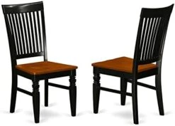 East West Furniture WEC-BLK-W Weston Dining Chairs - Slat Back Wood Seat Kitchen Chairs, Set Of 2, Black 13 East West Furniture WEC-BLK-W Weston Dining Chairs - Slat Back Wood Seat Kitchen Chairs, Set Of 2, Black -Home Table Chair Store 41GKfZm29L. AC