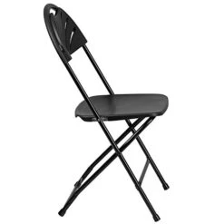 Flash Furniture 2 Pack HERCULES Series 650 Lb. Capacity Black Plastic Fan Back Folding Chair -Home Table Chair Store 41Ggb0WkEiL