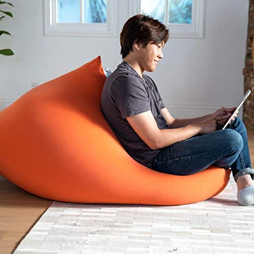 Yogibo Short Bean Bag Chair For Teens, Adults, Plush, Soft Lounge Beanbag For Gaming, Reading, And Relaxing, Removable, Washable Outer Cover, Light Gray 4 Yogibo Short Bean Bag Chair For Teens, Adults, Plush, Soft Lounge Beanbag For Gaming, Reading, And Relaxing, Removable, Washable Outer Cover, Light Gray - Image 2