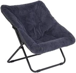 Tiita Saucer Chair, Soft Faux Fur Oversized Folding Accent Chair, Soft Furry Lounge Lazy Chair, Metal Frame Moon Chair For Bedroom, Living Room, Dorm Rooms, Garden And Courtyard 26 Tiita Saucer Chair, Soft Faux Fur Oversized Folding Accent Chair, Soft Furry Lounge Lazy Chair, Metal Frame Moon Chair For Bedroom, Living Room, Dorm Rooms, Garden And Courtyard -Home Table Chair Store 41HCF E9sbL. AC