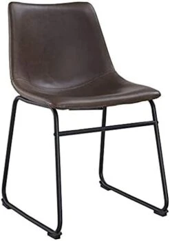 Walker Edison Douglas Urban Industrial Faux Leather Armless Dining Chairs, Set Of 2, Whiskey Brown 21 Walker Edison Douglas Urban Industrial Faux Leather Armless Dining Chairs, Set Of 2, Whiskey Brown -Home Table Chair Store 41HTeCqCh0L. AC