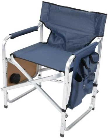 Faulkner Aluminum Director Chair With Folding Tray And Cup Holder, Blue 5 Faulkner Aluminum Director Chair With Folding Tray And Cup Holder, Blue - Image 3