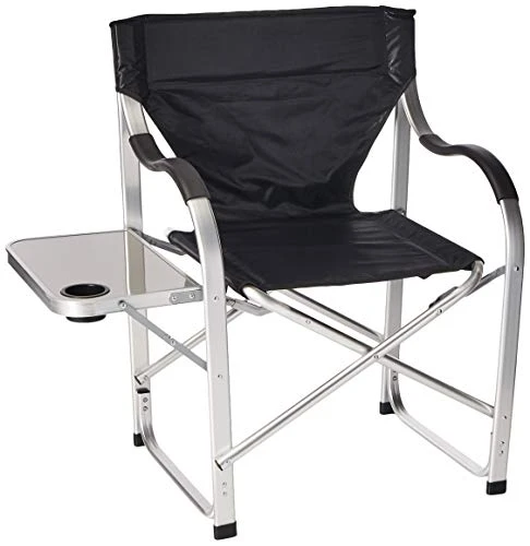 Stylish Camping SL1214 Black Heavy Duty Folding Camping Director Chair With Side Table 3 Stylish Camping SL1214 Black Heavy Duty Folding Camping Director Chair With Side Table