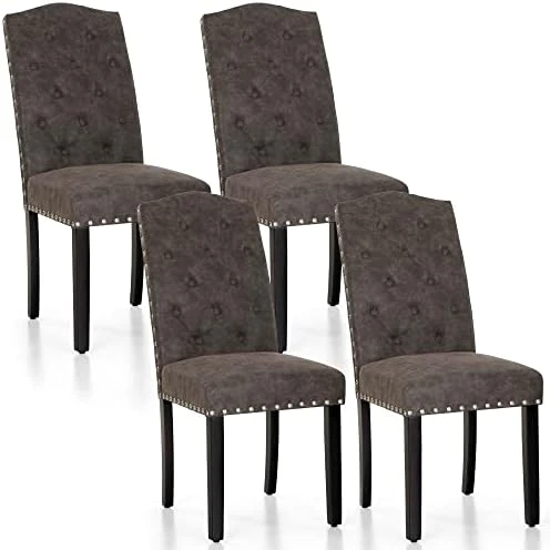 MAISON ARTS Velvet Tufted Dining Chairs Set Of 4, Upholstered Dining Room Chairs With Ring Pull Trim & Button Back Modern Dinner Chairs With Solid Wood Legs For Kitchen Dining Room (Black,4pcs) 13 MAISON ARTS Velvet Tufted Dining Chairs Set Of 4, Upholstered Dining Room Chairs With Ring Pull Trim & Button Back Modern Dinner Chairs With Solid Wood Legs For Kitchen Dining Room (Black,4pcs) - Image 11