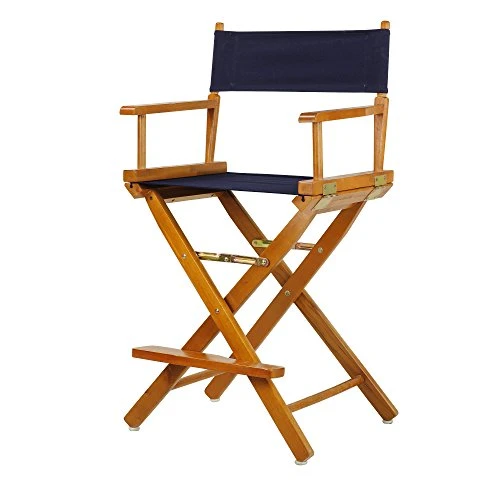 Casual Home 24" Director's Chair Honey Oak Frame-with Navy Canvas, Counter Height 3 Casual Home 24" Director's Chair Honey Oak Frame-with Navy Canvas, Counter Height