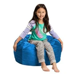Sofa Sack - Plush, Ultra Soft Kids Bean Bag Chair - Memory Foam Bean Bag Chair With Microsuede Cover - Stuffed Foam Filled Furniture And Accessories For Kids Room - 2' Royal Blue