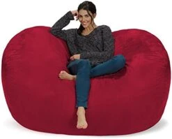 Chill Sack Bean Bag Chair: Huge 6' Memory Foam Furniture Bag And Large Lounger - Big Sofa With Soft Micro Fiber Cover - Royal Blue -Home Table Chair Store 41I LOmLiWL. AC