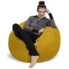 Sofa Sack Bean Bag Chair: 3' Memory Foam Furniture Bean Bag - Medium Sofa With Soft Micro Fiber Cover - Yellow -Home Table Chair Store 41I0NzdWzAL