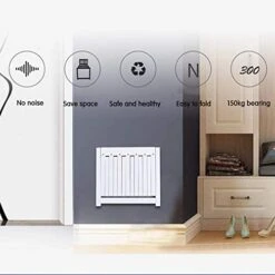 Kelendle Folding Chair Wall-Mounted Invisible Shoe-Changing Stool Made Of Solid Wood Wall Seat Folding With Support Legs Saving Space Suitable For Various Occasions White -Home Table Chair Store 41I5eqcc4FL