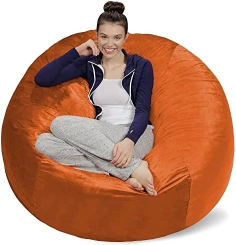 Sofa Sack - Plush Ultra Soft Bean Bags Chairs For Kids, Teens, Adults - Memory Foam Beanless Bag Chair With Microsuede Cover - Foam Filled Furniture For Dorm Room - Charcoal 5' (AMZBB-5SK-CS03) 8 Sofa Sack - Plush Ultra Soft Bean Bags Chairs For Kids, Teens, Adults - Memory Foam Beanless Bag Chair With Microsuede Cover - Foam Filled Furniture For Dorm Room - Charcoal 5' (AMZBB-5SK-CS03) - Image 6