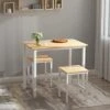 AWQM 3 Piece Dining Table Set, Small Kitchen Table And 2 Stools, Kitchen Breakfast Dining Table Set, Breakfast Table Of 35.43 X 23.62 X 29.92 Inches, Stools Of 13.8 X 13.8 X 17.8 Inches, Beige 2 AWQM 3 Piece Dining Table Set, Small Kitchen Table And 2 Stools, Kitchen Breakfast Dining Table Set, Breakfast Table Of 35.43 X 23.62 X 29.92 Inches, Stools Of 13.8 X 13.8 X 17.8 Inches, Beige -Home Table Chair Store 41ICGjBGnmL
