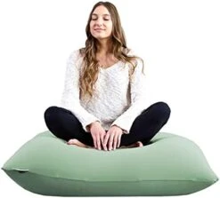 Yogibo Mini Bean Bag, Small Beanbag Chair For Kids, Teens And Adults, Great For Meditation And Sitting, Fibead Filling Conforms To Body, Washable, Removable Cover, Light Grey -Home Table Chair Store 41INS8ITpWL. AC
