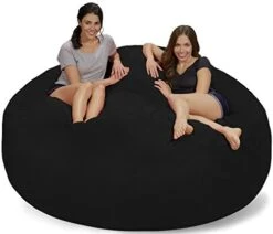 Chill Sack Bean Bags Large Bean Bag, 7-Feet, Charcoal Micro Suede -Home Table Chair Store 41IRyEmJxtL. AC