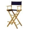 Casual Home Director's Chair ,Natural Frame/Navy Canvas,30" - Bar Height -Home Table Chair Store 41Ik7KGxn0L
