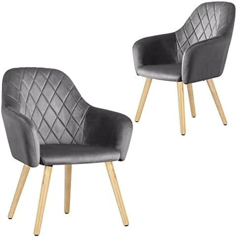 Wolmics Velvet Dining Chairs Set Of 2, Accent Chair Living Room Chairs Upholstered Side Chair With Metal Legs Desk Chair For Dining Room Kitchen Vanity Patio, Green 10 Wolmics Velvet Dining Chairs Set Of 2, Accent Chair Living Room Chairs Upholstered Side Chair With Metal Legs Desk Chair For Dining Room Kitchen Vanity Patio, Green - Image 8