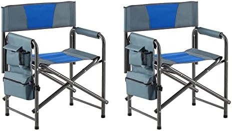 SSLine Set Of 2 Professional Director Chairs Folding Makeup Artist Chair Portable Dining/Bar Height Directors Chair W/Wood Frame And Canvas Lightweight Camping Lawn Chair (White/2PC-19 H) 11 SSLine Set Of 2 Professional Director Chairs Folding Makeup Artist Chair Portable Dining/Bar Height Directors Chair W/Wood Frame And Canvas Lightweight Camping Lawn Chair (White/2PC-19 H) - Image 9
