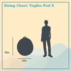 Yogibo Pod X Small Bean Bag For Teens, Adults, Plush, Soft, Single Beanbag Chair, Measures 3'x3', Blue -Home Table Chair Store 41J4xFo5h7L