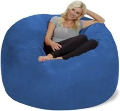 Chill Sack Bean Bag Chair Cover, 8-feet, Microsuede - Purple -Home Table Chair Store 41J8 riASJL. AC