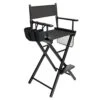 Mefeir 31" Tall Folding Directors Artist Makeup Chair,250lbs Capacity With Replacement Cover, Portable Storage Side Bags,Solid Hardwood & Polyester,Black -Home Table Chair Store 41JTk98O0fL