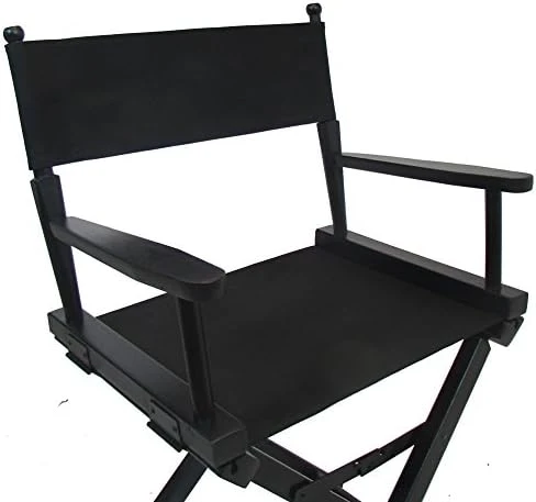 Personalized Imprinted Gold Medal Contemporary 18" Table Height Black Frame Directors Chair - Black 5 Personalized Imprinted Gold Medal Contemporary 18" Table Height Black Frame Directors Chair - Black - Image 3