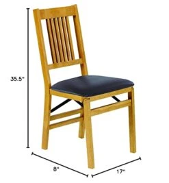 Stakmore True Mission Folding Chair Finish, Set Of 2, Oak -Home Table Chair Store 41K53BtR2KL