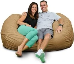 ULTIMATE SACK Lounger Bean Bag Chair: Giant Foam-Filled Furniture - Machine Washable Covers, Double Stitched Seams, Durable Inner Liner, And 100% Virgin Foam. Corner Chair. (Pink, Fur) -Home Table Chair Store 41KPBBJPtpL. AC