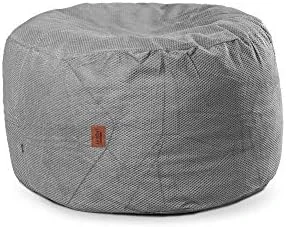 CordaRoy's Chenille Bean Bag Ottoman Footstool, 26" X 17", Charcoal 6 CordaRoy's Chenille Bean Bag Ottoman Footstool, 26" X 17", Charcoal - Image 4