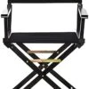 Casual Home Director's Chair ,Black Frame/Black Canvas,18" - Classic Height -Home Table Chair Store 41LYeNUKIfL