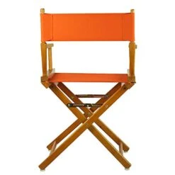 Casual Home 18" Director's Chair Honey Oak Frame With Tangerine Canvas -Home Table Chair Store 41LbhxYUHsL