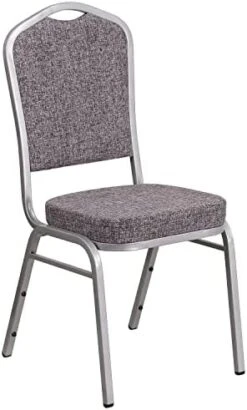 Flash Furniture HERCULES Series Crown Back Stacking Banquet Chair In Black Vinyl - Gold Vein Frame -Home Table Chair Store 41M6qEqitSL. AC