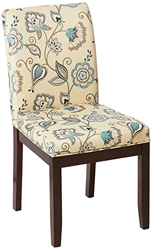OSP Home Furnishings Dakota Upholstered Parsons Chair With Espresso Finish Wood Legs, Avignon Sky 3 OSP Home Furnishings Dakota Upholstered Parsons Chair With Espresso Finish Wood Legs, Avignon Sky