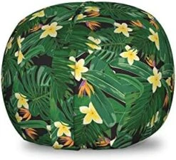 Lunarable Mermaid Scale Storage Toy Bag Chair, Continuous Japanese Circular Pattern Overlap Rounds In Aqua Color Palette, Stuffed Animal Organizer Washable Bag, Small Size, Blue Purple -Home Table Chair Store 41MMABERKML. AC