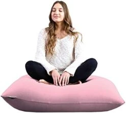 Yogibo Mini Bean Bag, Small Beanbag Chair For Kids, Teens And Adults, Great For Meditation And Sitting, Fibead Filling Conforms To Body, Washable, Removable Cover, Light Grey -Home Table Chair Store 41MSB0DyYiL. AC