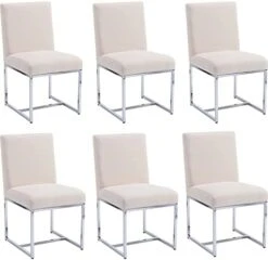 Mid Century Modern Dining Chairs Set Of 2, PU Leather Upholstered Dining Chairs With Black Metal Frame, Kitchen & Dining Room Chairs Armless Side Chairs, Brown -Home Table Chair Store 41Mt8n6tLEL. AC