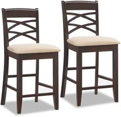 Leick Home 10184-GSMH Wood Double Cross Back Dining Chair, Set Of 2, Graystone With Moss Heather Seat 21 Leick Home 10184-GSMH Wood Double Cross Back Dining Chair, Set Of 2, Graystone With Moss Heather Seat -Home Table Chair Store 41MzZFsZ7hL. AC