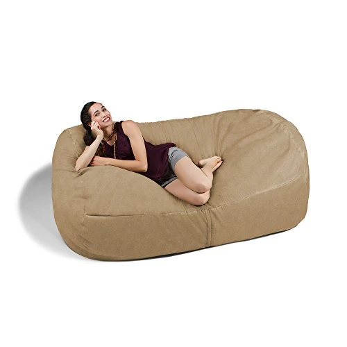 Jaxx 7 Foot Giant Bean Bag Sofa, Camel 7 Jaxx 7 Foot Giant Bean Bag Sofa, Camel - Image 5