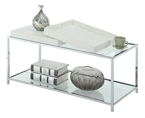 Convenience Concepts Palm Beach Coffee Table With Shelf And Removable Trays, White 5 Convenience Concepts Palm Beach Coffee Table With Shelf And Removable Trays, White - Image 3