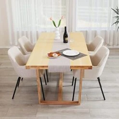 ONEVOG Small Dining Room Boucle Dining Chairs Lumbar Support Upholstered Chair, White Club Chairs Set Of 2 With Low Back For Living Room, Club Guest Comfy Chair For Working Or Studying -Home Table Chair Store 41NJ9H9e40L