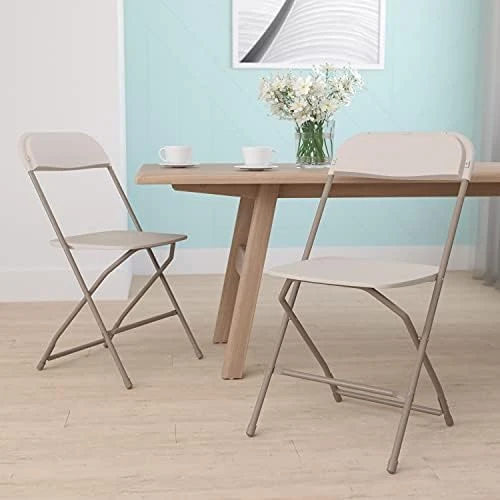 EMMA + OLIVER Set Of 2 White Stackable Folding Plastic Chairs - 650 LB Weight Capacity 8 EMMA + OLIVER Set Of 2 White Stackable Folding Plastic Chairs - 650 LB Weight Capacity - Image 6