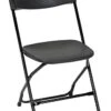 ZOWN Commercial 300 Lb. Use Rate Heavy Duty, Injection Mold Banquet Folding Chair With Comfortable Contoured Back, Black, 8 Pack -Home Table Chair Store 41NdpVbC2SL