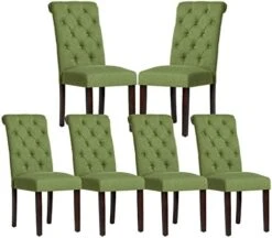 COLAMY Tufted Dining Chairs Set Of 2, Accent Parsons Diner Chairs Upholstered Fabric Dining Room Chairs Side Chair Stylish Kitchen Chairs With Solid Wood Legs And Padded Seat - Beige 31 COLAMY Tufted Dining Chairs Set Of 2, Accent Parsons Diner Chairs Upholstered Fabric Dining Room Chairs Side Chair Stylish Kitchen Chairs With Solid Wood Legs And Padded Seat - Beige -Home Table Chair Store 41NeeBh0ECL. AC