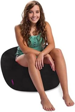 Posh Creations Structured Comfy Bean Bag Chair For Gaming, Reading, And Watching TV, 100in Round Classic Bean Bag, Rabbit Fur - Gray 30 Posh Creations Structured Comfy Bean Bag Chair For Gaming, Reading, And Watching TV, 100in Round Classic Bean Bag, Rabbit Fur - Gray -Home Table Chair Store 41Nr6k4oRbL. AC