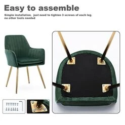 ASIMIL Living Room Chair Set Of 2 Accent Chairs Living Room Set Of 2 Modern Dining Chairs Velvet Dining Chairs Upholstered Dining Chairs Mid Century Modern Accent Chair Green -Home Table Chair Store 41NxuFeUGmS