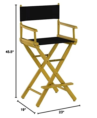 Casual Home Director's Chair ,Natural Frame/Navy Canvas,30" - Bar Height 8 Casual Home Director's Chair ,Natural Frame/Navy Canvas,30" - Bar Height - Image 6