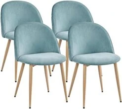 Yaheetech Dining Chairs Living Room Chair Velvet Kitchen Chairs With Soft Seat/Backrest/Wooden Style/Metal Legs For Kitchen Dining Room Restaurant Cafe Set Of 4, Pink 20 Yaheetech Dining Chairs Living Room Chair Velvet Kitchen Chairs With Soft Seat/Backrest/Wooden Style/Metal Legs For Kitchen Dining Room Restaurant Cafe Set Of 4, Pink -Home Table Chair Store 41OHgJzysHL. AC