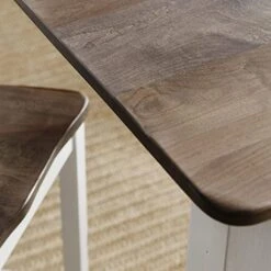 Farmhouse Solid Wood Dining Room Table | Brown And White Rectangle Kitchen Dinner Table With Eased Edge And Distressing, Extendable Table Length | Made In USA | Solid Maple No MDF 21 Farmhouse Solid Wood Dining Room Table | Brown And White Rectangle Kitchen Dinner Table With Eased Edge And Distressing, Extendable Table Length | Made In USA | Solid Maple No MDF -Home Table Chair Store 41OTUcJ84sL